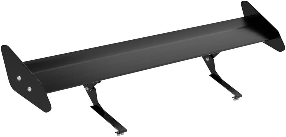 Universele Auto Achterspoiler Verstelbaar Aluminium GT Zwart 111cm voor Hatchback & Sedan