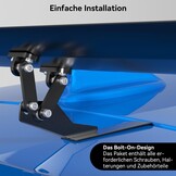 Universele Auto Achterspoiler Verstelbaar Aluminium GT Zwart 111cm voor Hatchback & Sedan