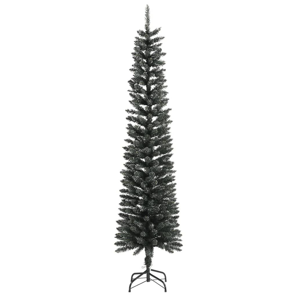 Smalle Kunstkerstboom 240 cm PVC met Standaard - 73% Korting!