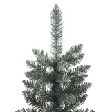 vidaXL Kunstkerstboom met standaard smal 240 cm PVC groen