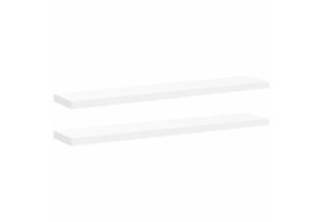 Zwevende Wandschappen MDF Wit - Set van 2 met 83% Korting