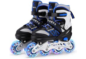 Verstelbare Inline Skates Kinderen 4 Lichtgevende Wielen - 36% Korting!