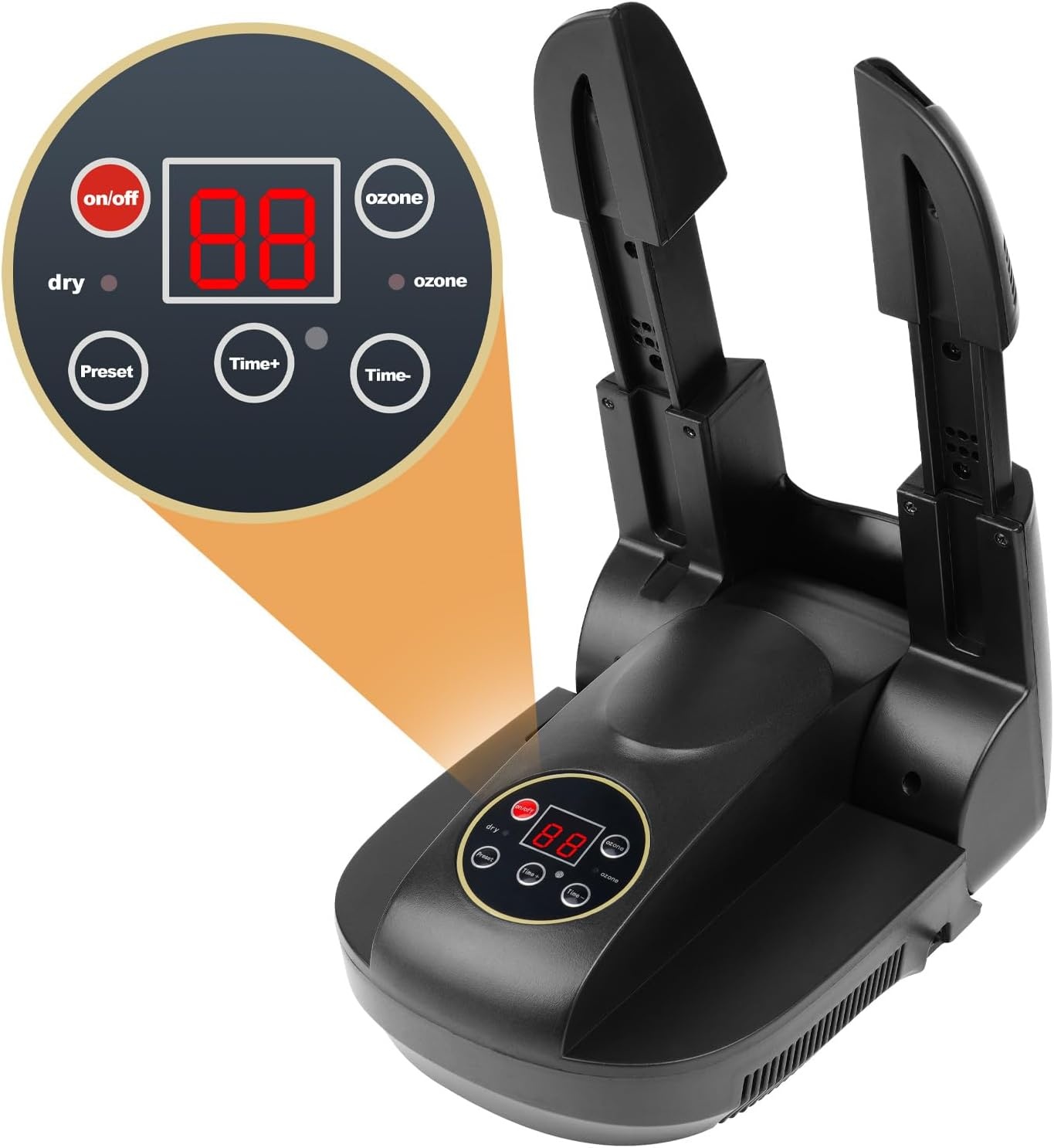 Elektrische Schoendroger Sneldrogend met Ozonfunctie, Timer, 200W Ventilator voor Schoenen, Laarzen, Handschoenen & Sokken