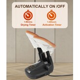 Elektrische Schoendroger Sneldrogend met Ozonfunctie, Timer, 200W Ventilator voor Schoenen, Laarzen, Handschoenen & Sokken