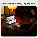 iPad Hoes met QWERTZ Toetsenbord & Trackpad, 7 Kleuren Achtergrondverlichting voor iPad Air 13" & Pro 12.9" - Wit