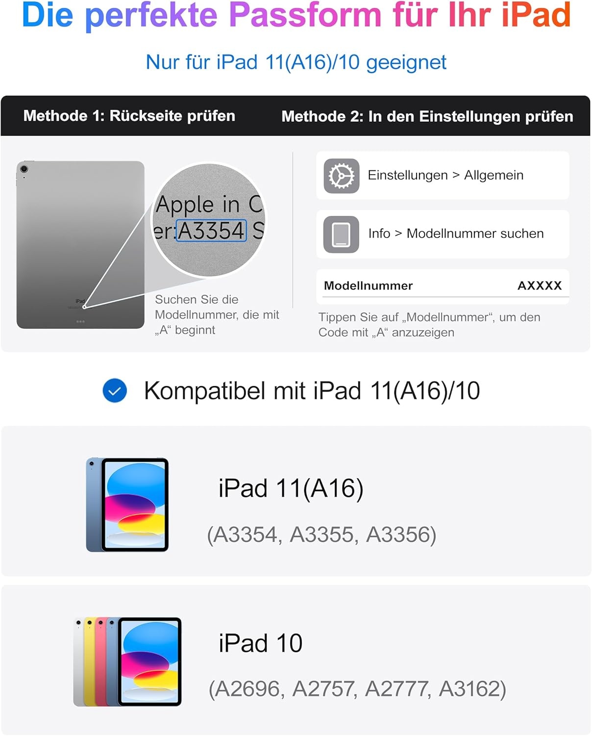 iPad Toetsenbordhoes voor 11 inch & 10e generatie, 360° draaibaar, afneembaar, 7-kleuren achtergrondverlichting, multi-touch trackpad en penhouder