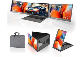 Draagbare Dubbele Laptop Schermverlenger 15.6" 1080P IPS met 37% Korting