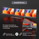 Draagbare drievoudige laptop schermverlenger 15.6 inch FHD 1080P IPS 360° draaibaar voor 11-16 inch laptops Mac/Android/Windows compatibel met één kab