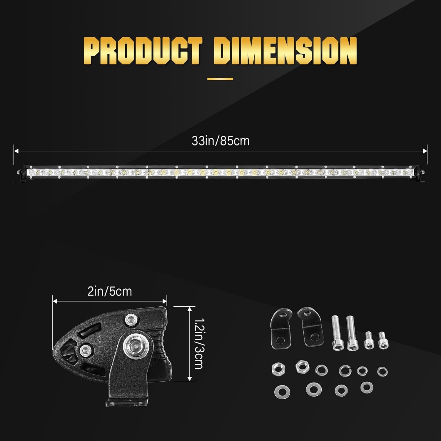 LED Lichtbalk 32 inch 150W Enkele Rij Combi-bundel 12V 24V voor Off-road Truck SUV 4x4 Waterdicht 6000K Wit