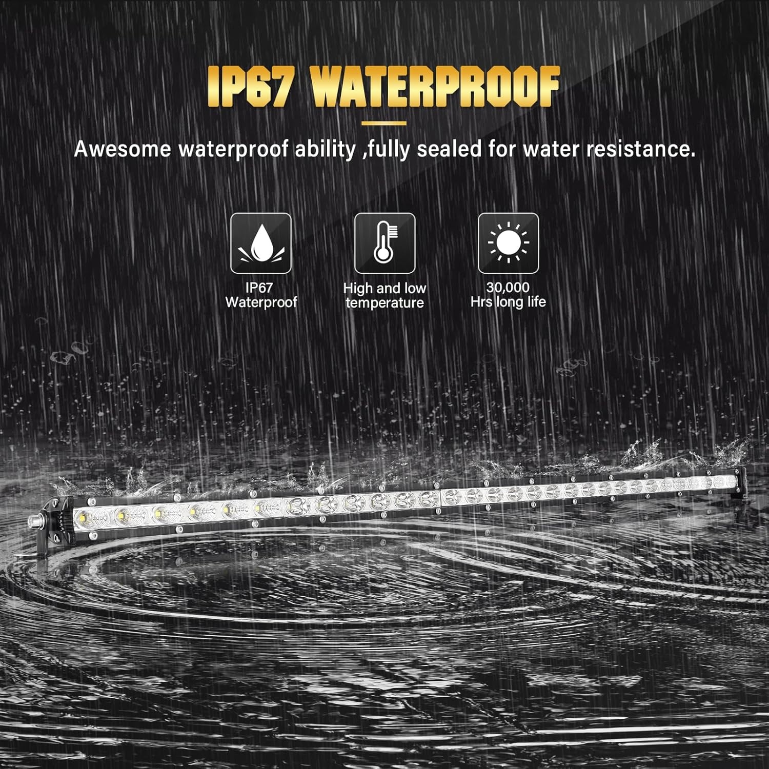 LED Lichtbalk 32 inch 150W Enkele Rij Combi-bundel 12V 24V voor Off-road Truck SUV 4x4 Waterdicht 6000K Wit