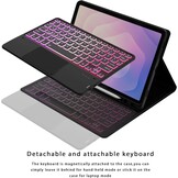 Toetsenbordhoes met touchpad, 7-kleurige verlichting, Duitse QWERTZ-lay-out en penhouder voor Samsung Galaxy Tab S11 2025 11 inch