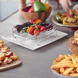 Airfryer XXL accessoireset partyset met dubbellaags accessoire en voedselscheider geschikt voor Philips Airfryer XXL