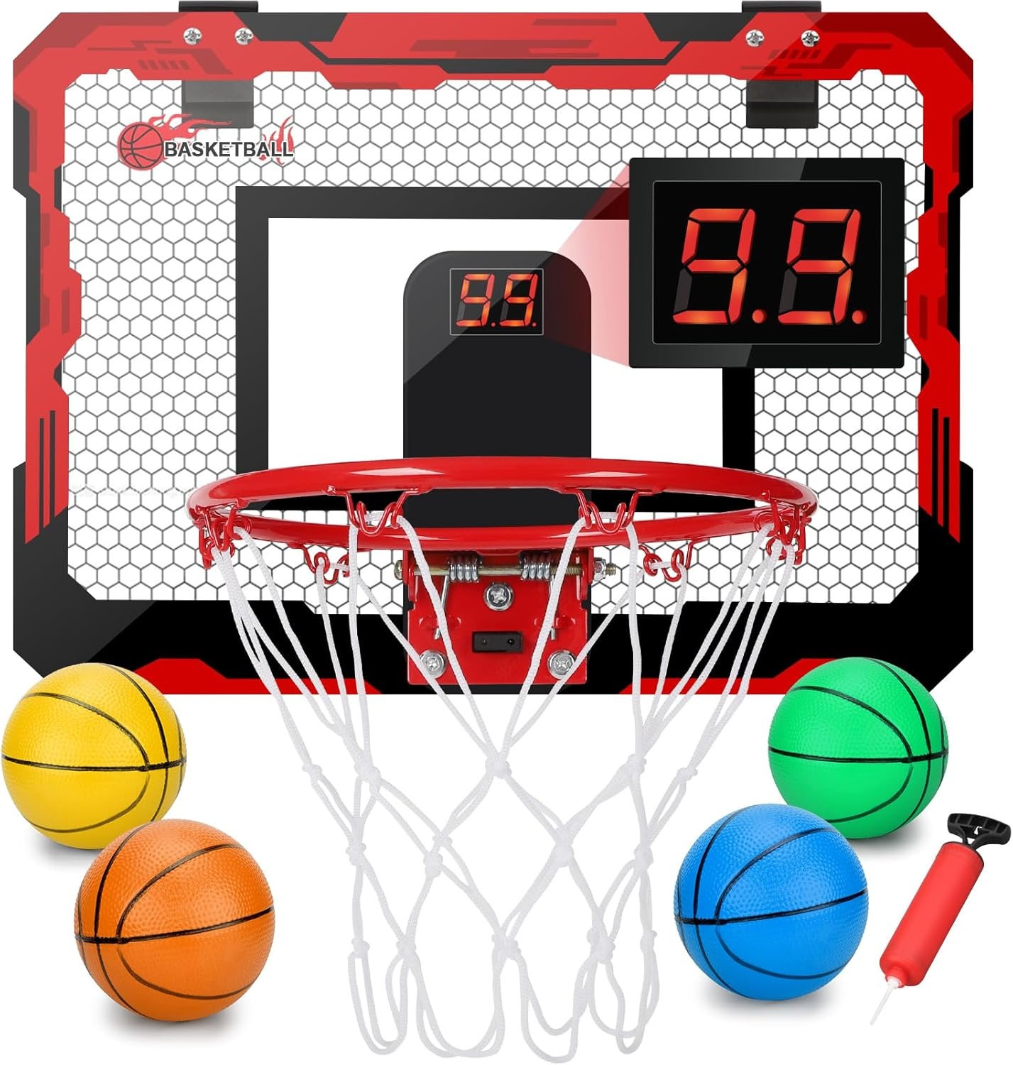 Mini Basketbalset Deur/Muur | 73% Korting | Incl. Ballen & Pomp