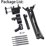 Microfoon Arm Standaard Verstelbaar met Bureauklem voor Blue Yeti HyperX QuadCast SoloCast Razer Seiren Mini Fifine K688, Stabiele Boom Arm met 5/8" 1