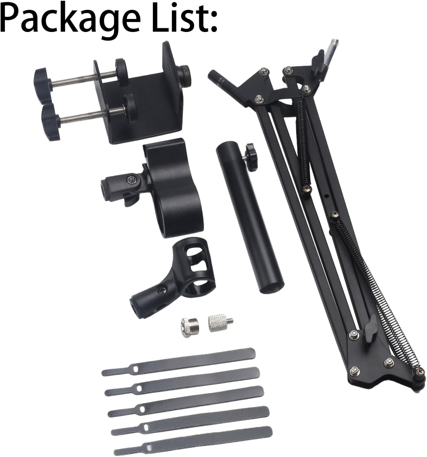 Microfoon Arm Standaard Verstelbaar met Bureauklem voor Blue Yeti HyperX QuadCast SoloCast Razer Seiren Mini Fifine K688, Stabiele Boom Arm met 5/8" 1