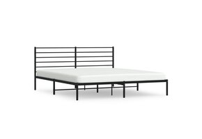 vidaXL Bedframe Metaal Zwart 200x200 cm - 56% Korting