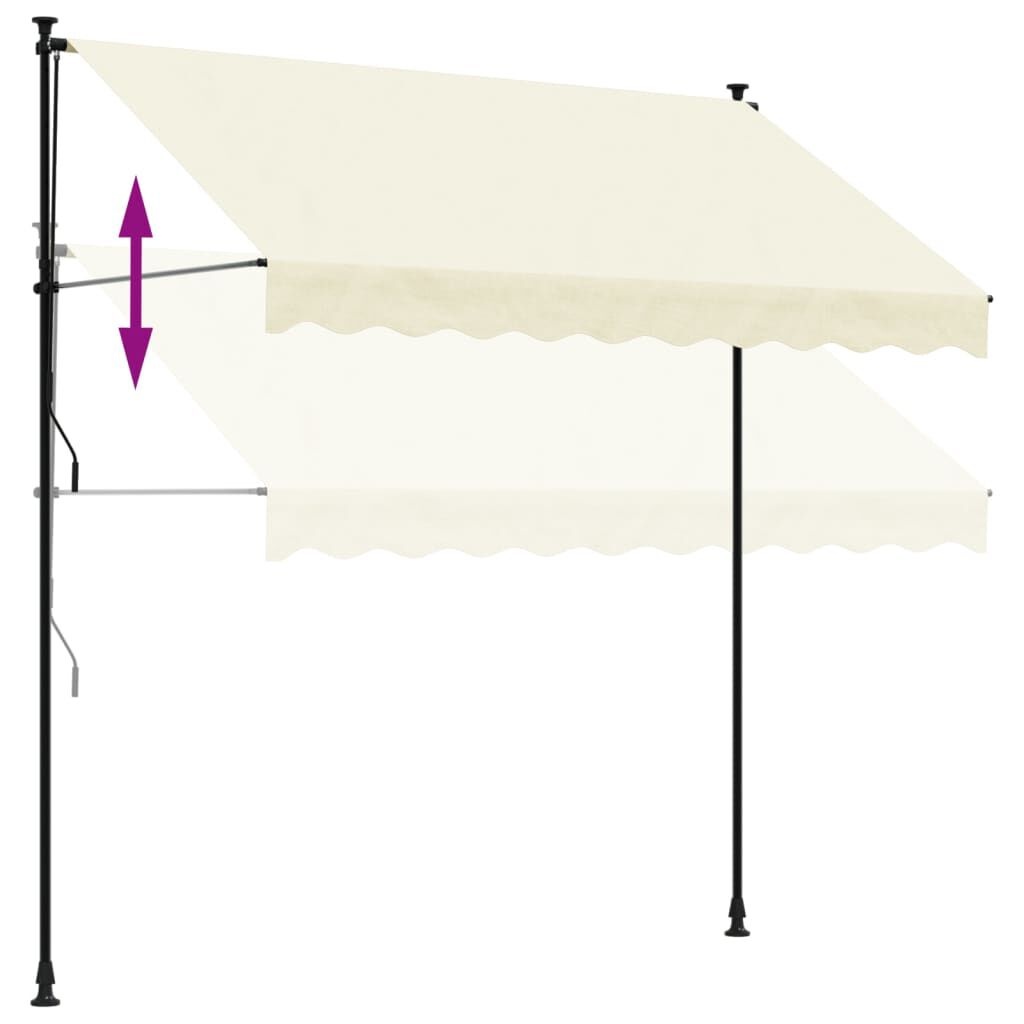 vidaXL Luifel Uittrekbaar Crème 250x150 cm - 41% Korting!