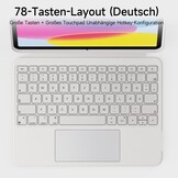 iPad 10e Generatie Hoes met Toetsenbord, Draaibaar, Afneembaar, Multi-touch Trackpad, 7 Kleuren Achtergrondverlichting, Penhouder, Volledige Beschermi