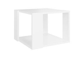 vidaXL Salontafel 40x40x30 cm Bewerkt Hout Wit | 57% Korting