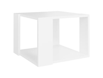 vidaXL Salontafel 40x40x30 cm Bewerkt Hout Wit | 57% Korting