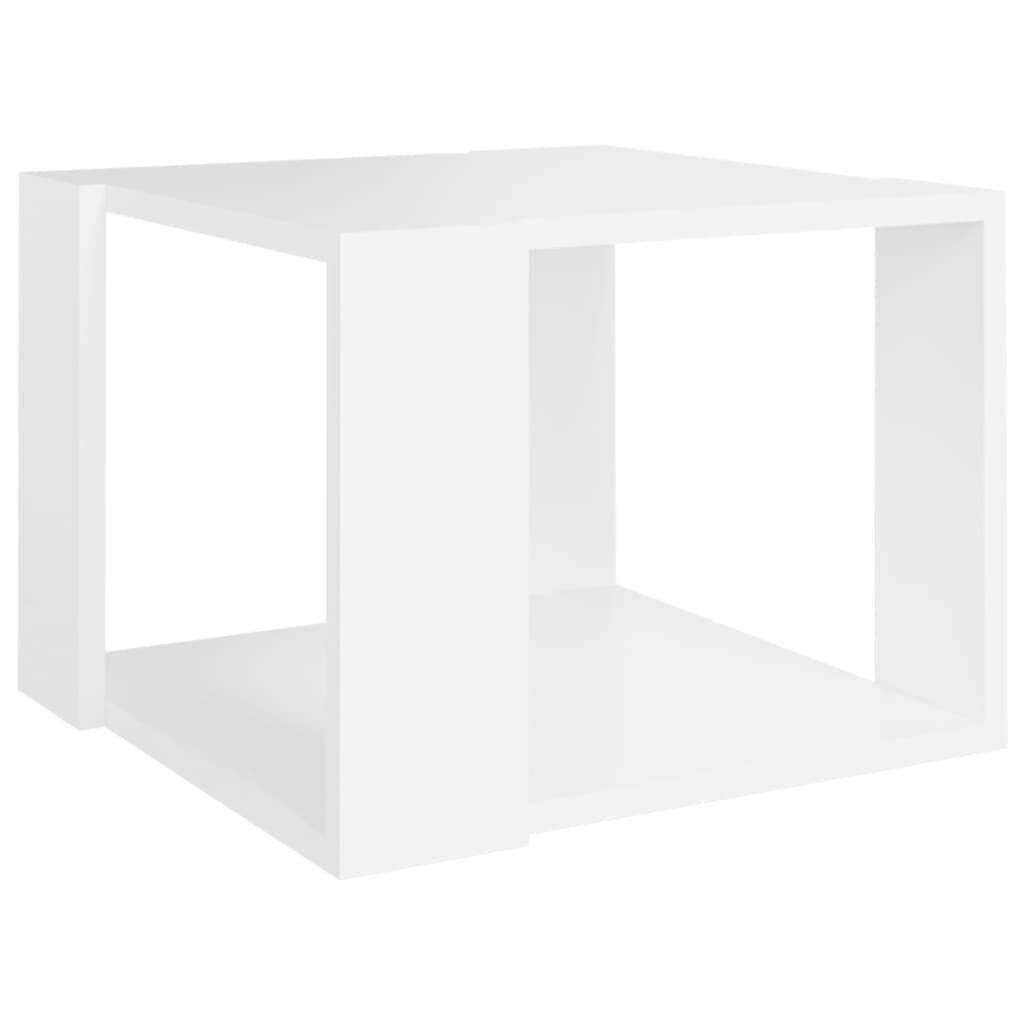 vidaXL Salontafel 40x40x30 cm Bewerkt Hout Wit | 57% Korting