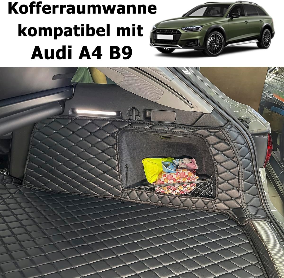 Kofferbakmat Kunstleer Audi A4 V (B9) Combi 2015-2024 - 64% Korting