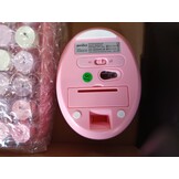 Draadloze Mini Toetsenbord & Muis Set met Afgeronde Retro Toetsen Pastelroze AZERTY