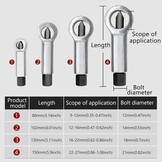 Moerensplijter set 4-delig 9-27 mm zwaar gereedschap voor het splitsen en verwijderen van moeren