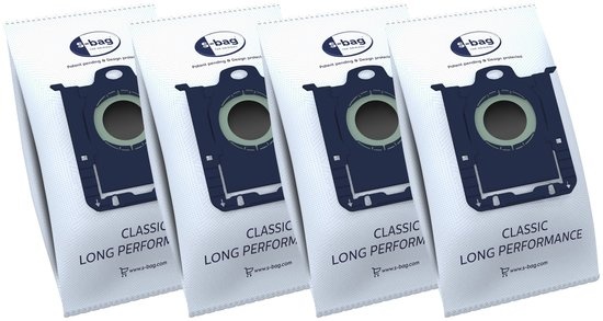 Stofzuigerzakken S-bag E201S 4 stuks met 60% meer zuigvermogen - Nieuwe uitvoering geschikt voor o.a. AEG, Philips