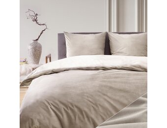 Dekbedovertrekset Microvezel Teddy-Fleece 155x220 cm, zacht, warm, kasjmier-gevoel, Oeko-Tex, met 2 kussenslopen 80x80 cm