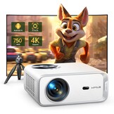 WiMiUS 4K Projector met Android TV, WiFi Bluetooth, Auto Keystone en Elektrische Focus