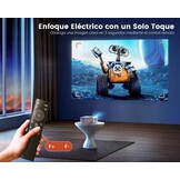 WiMiUS 4K Projector met Android TV, WiFi Bluetooth, Auto Keystone en Elektrische Focus