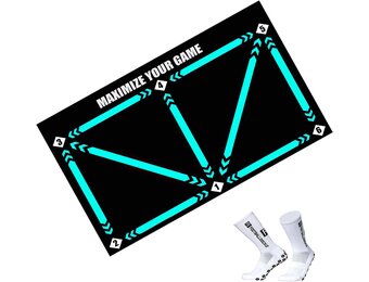 Voetbal Trainingsmat Anti-slip 60x90 cm voor Snelheid, Behendigheid en Balcontrole - Binnen & Buiten