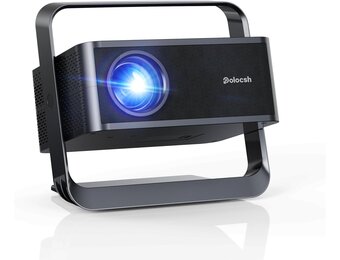 Polocsh Mini Projector,1080P FHD Support 4k with WiFi 6 and Bluetooth Smart Projectors 600 ANSI Auto Keystone Home Cinema Outdoor Portable Projector