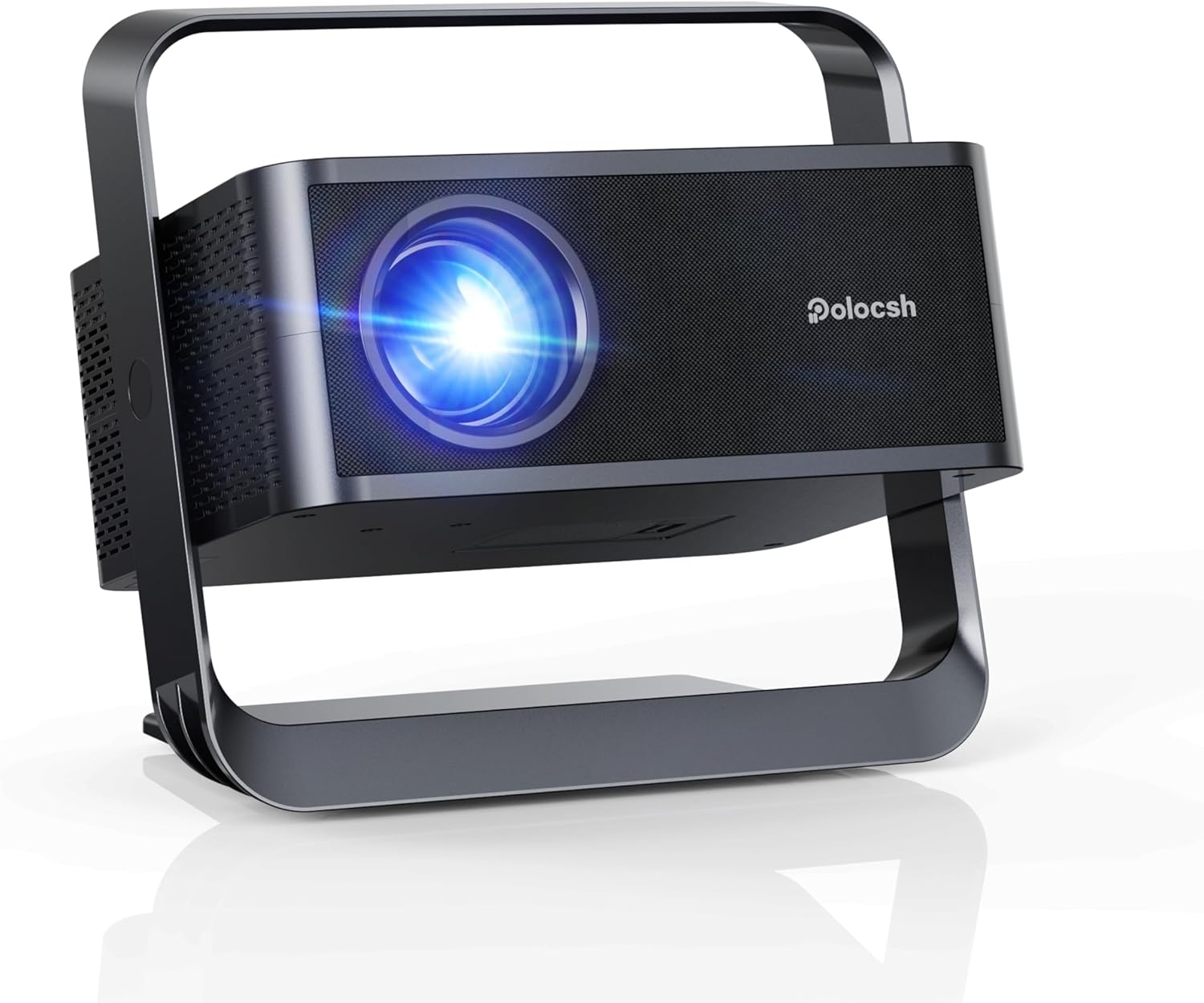 Polocsh Mini Projector,1080P FHD Support 4k with WiFi 6 and Bluetooth Smart Projectors 600 ANSI Auto Keystone Home Cinema Outdoor Portable Projector