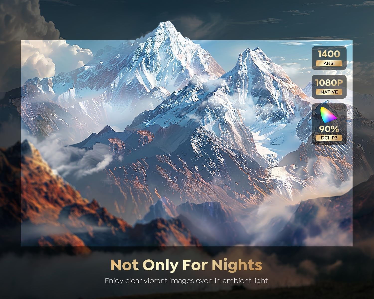 【1200 ANSI/Google TV】 Smart-projector 4K, WiFi6, Bluetooth 5.2, Full HD, native 1080P-projector met officiële Netflix, autofocus/keystone en zoom, spraakbesturing voor mobiele telefoon/pc/HDMI/USB