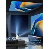 Mini Projector Draagbaar met Android 11, 1080P HD, 20000 Lux, 4K Ondersteuning en 180° Rotatie