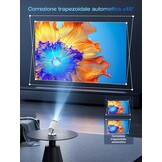 Mini Projector Draagbaar met Android 11, 1080P HD, 20000 Lux, 4K Ondersteuning en 180° Rotatie