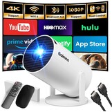 Gaimoo Mini Projector Wit - 4K FHD 1080P, 180° Draaibaar, WiFi 6 & Bluetooth 5.2