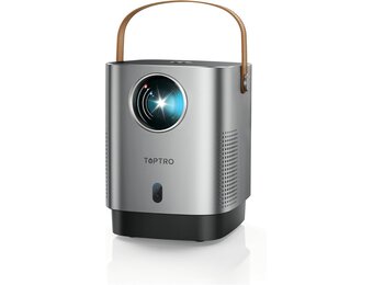 Draagbare Miniprojector 【Elektrische Focus】20000 Lumen WiFi6 Bluetooth-Videoprojector, TOPTRO 1080P FHD-ondersteunde 4K Draagbare Videoprojector, Volledig Afgedicht, 4P & 4D Correctie, 50% Zoom