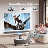 Draagbare Miniprojector 【Elektrische Focus】20000 Lumen WiFi6 Bluetooth-Videoprojector, TOPTRO 1080P FHD-ondersteunde 4K Draagbare Videoprojector, Volledig Afgedicht, 4P & 4D Correctie, 50% Zoom