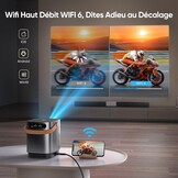 Draagbare Miniprojector 【Elektrische Focus】20000 Lumen WiFi6 Bluetooth-Videoprojector, TOPTRO 1080P FHD-ondersteunde 4K Draagbare Videoprojector, Volledig Afgedicht, 4P & 4D Correctie, 50% Zoom