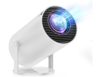 Mini Projector Draagbaar met Android 11, 1080P HD, 20000 Lux, 4K Ondersteuning en 180° Rotatie