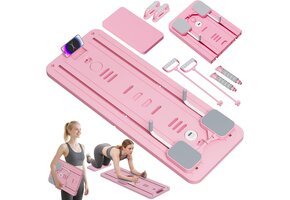 Pilates Reformer Board 5-in-1 Roze - Nu 53% Korting!