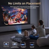 4K Smart Projector voor Slaapkamer met Netflix Smart OS & HDR10 | KOGATA AI Auto Focus, 6D Keystone, WiFi 6 & Bluetooth 5.3 | Home Cinema Projectoren voor buiten en binnen