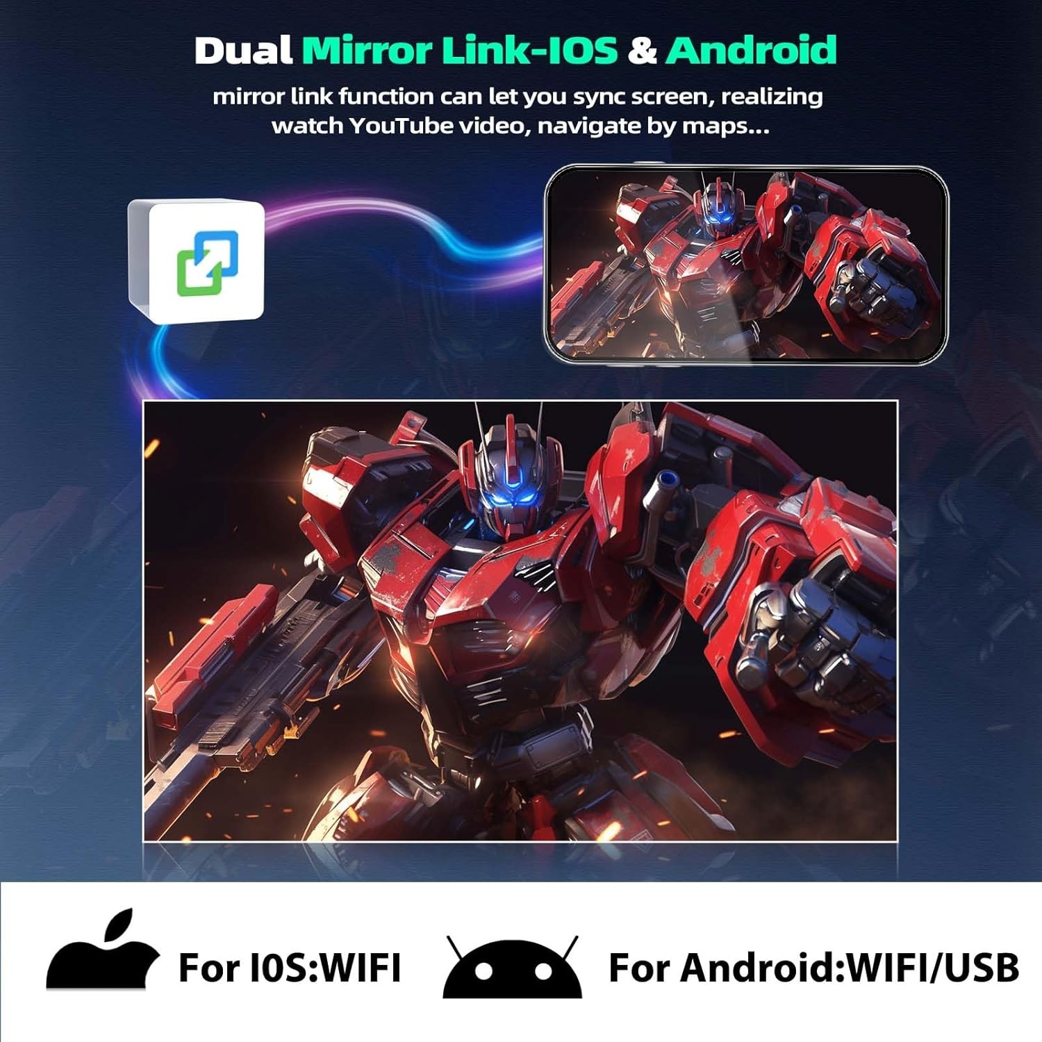 Autoradio Android 13 met Wireless Carplay & Android Auto, 9 inch scherm, 2GB RAM, 64GB opslag voor Mercedes-Benz ML GL W164 X164 (2005-2011)