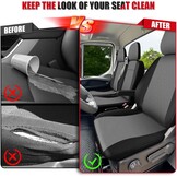 Autostoelhoezen set voorstoelen Iveco Daily VI 2014-2025 -2+1- Zwart & Donkergrijs