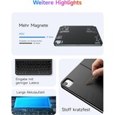 Zwarte QWERTZ Toetsenbordhoes iPad Air 5 / Pro 11" - 60% Korting