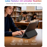 Zwarte QWERTZ Toetsenbordhoes iPad Air 5 / Pro 11" - 60% Korting