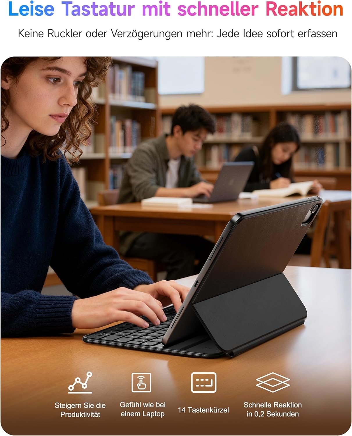 Toetsenbord hoes Zwart Slank voor iPad Air 10.9 inch en iPad Pro 11 inch